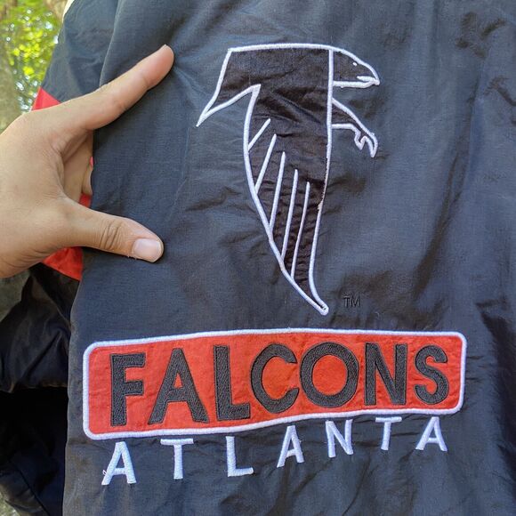 Vintage Atlanta Falcons Puffer Jacket Mens Size Large Locker Line NFL - Picture 2 of 10